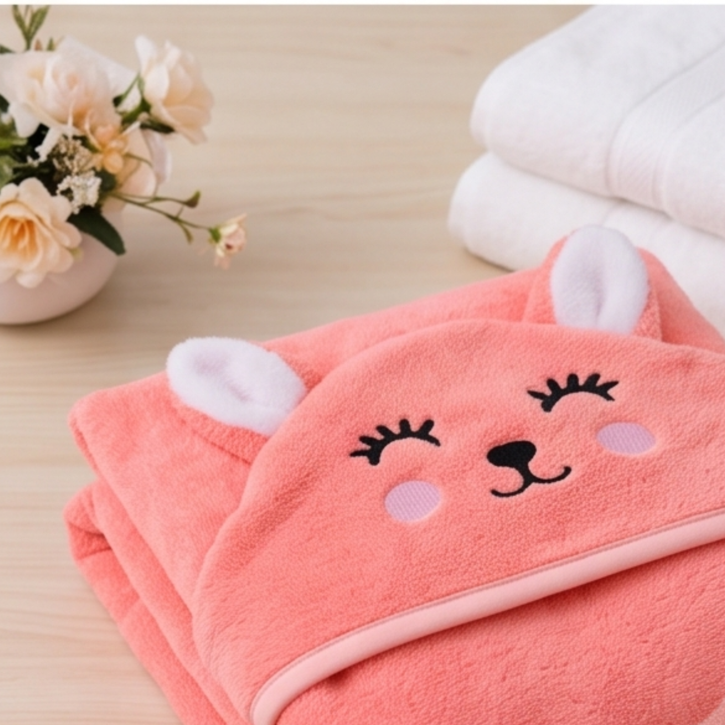 Parish Handlooms Ultra Soft Kids Hooded Towel Poncho (18–36 Months) | Quick Dry Bath & Beach Wear