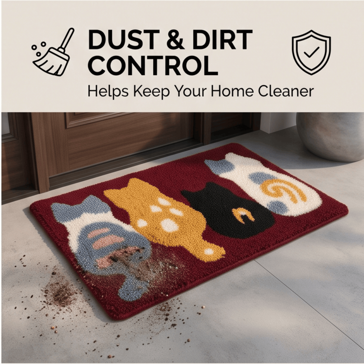 Parish Handlooms 3 Cotton Cats Door & Floor Mat @ 699