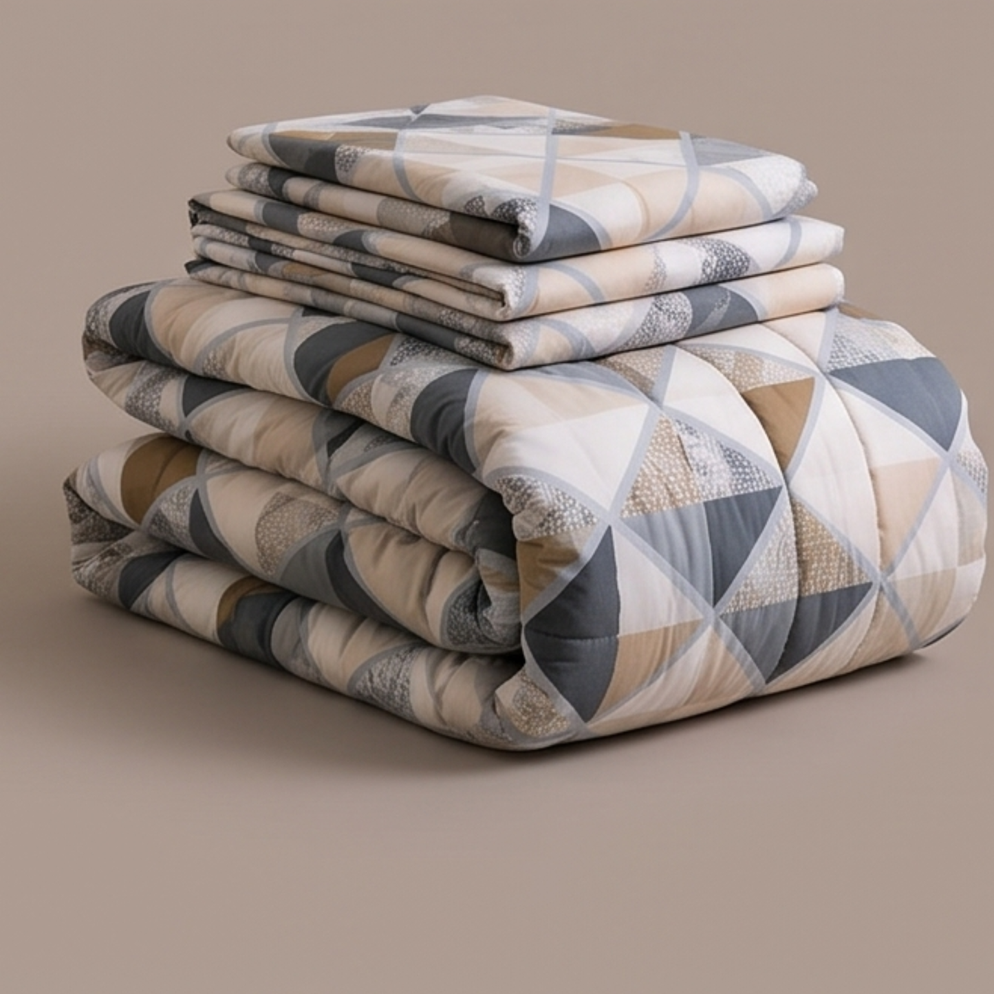 Parish Handlooms Abstract Cotton Double Bedding Set 1 Double Comforter with 1 Double Bedsheet and 2 Pillow Covers (Multicolor, All Season)