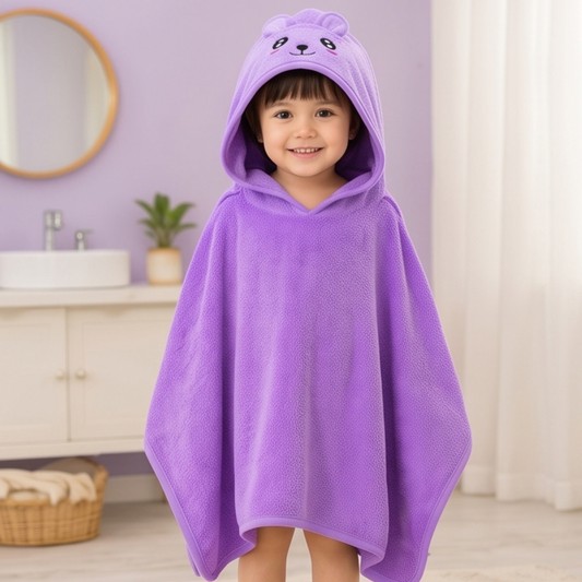 Parish Handlooms Ultra Soft Kids Hooded Towel Poncho (18–36 Months) | Quick Dry Bath & Beach Wear