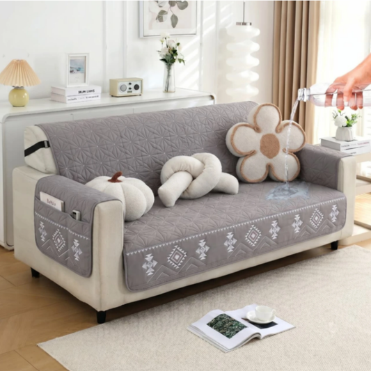 Parish Handlooms Polyester 10 Seater Sofa Printed Cover