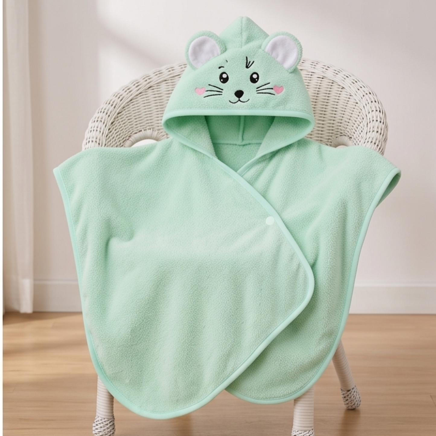 Ultra Soft Kids Hooded Towel Poncho (18–36 Months) | Quick Dry Bath & Beach Wear