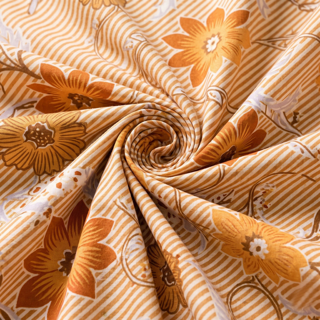 Parish Handlooms Cotton Double Flat 200 TC Printed 1 Summer Bedsheet with 2 Pillow Covers