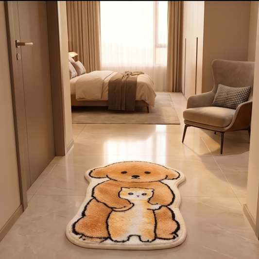 Parish Handlooms Cotton Cute Cat Design Door & Floor Mat