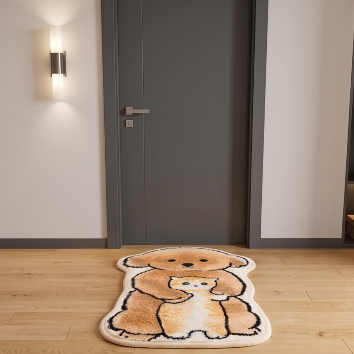 Parish Handlooms Cotton Cute Cat Design Door & Floor Mat