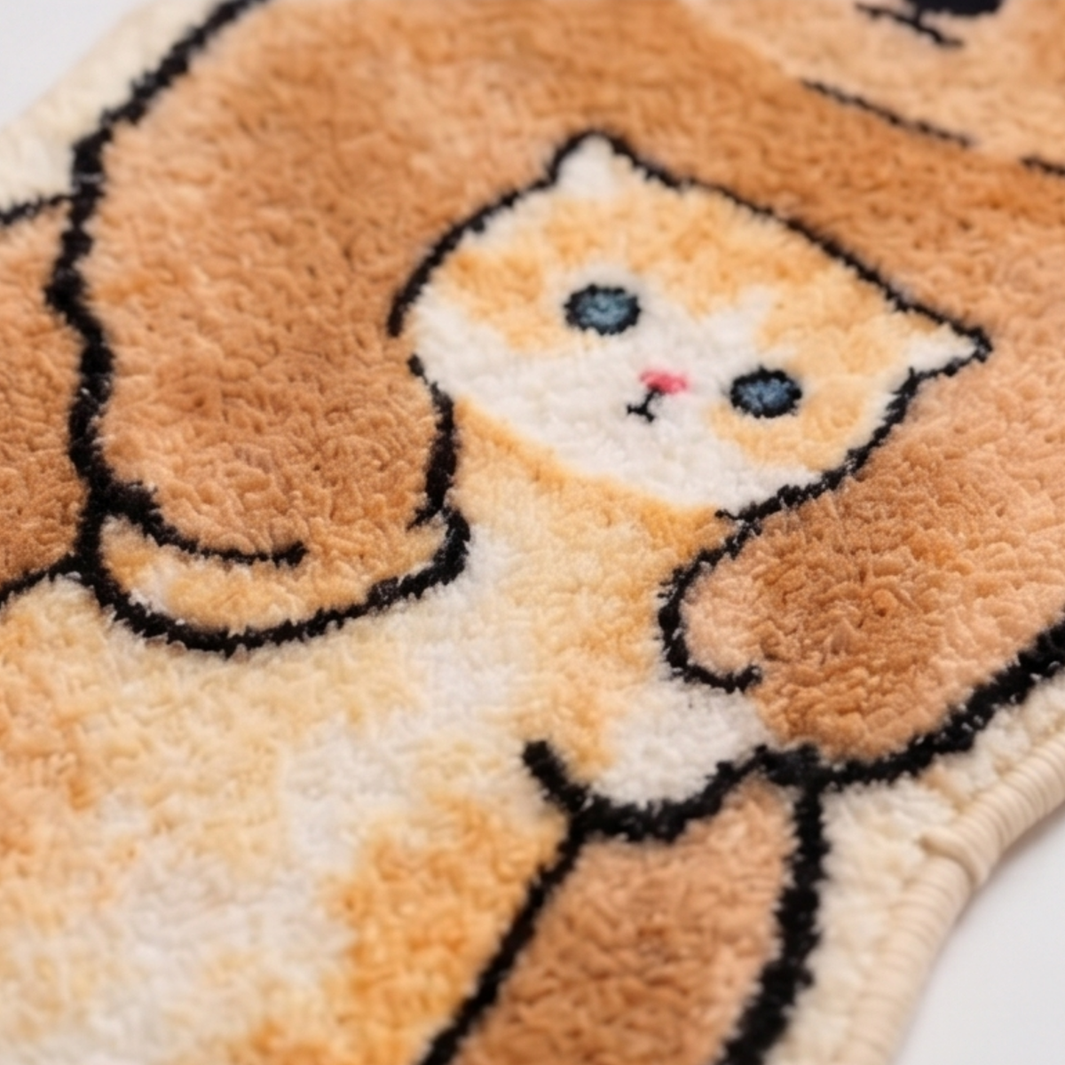 Parish Handlooms Cotton Cute Cat Design Door & Floor Mat