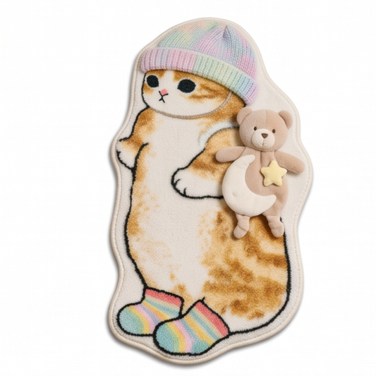 Parish Handlooms Cotton Cute Cat Design Door & Floor Mat