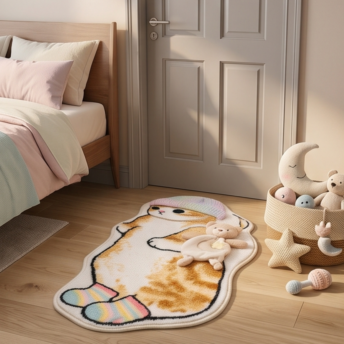 Parish Handlooms Cotton Cute Cat Design Door & Floor Mat