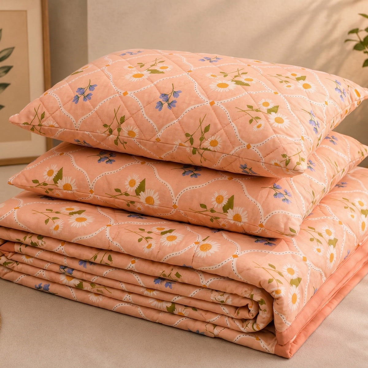 Parish Handlooms Cotton Single Flat 200 TC Printed 1 Summer Bedsheet