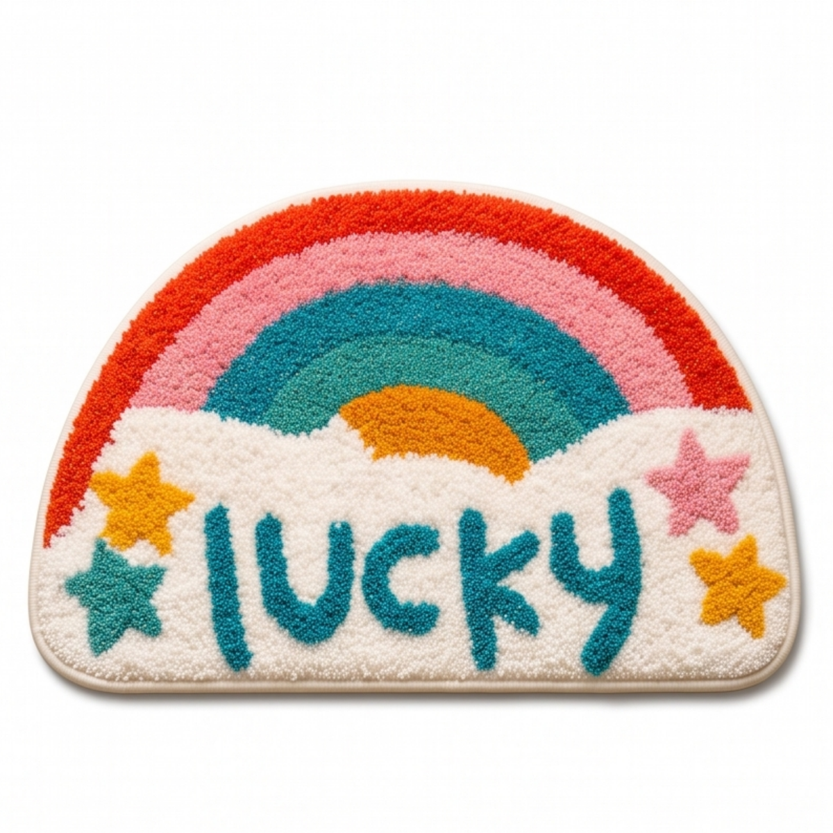 Parish Handlooms Cotton Lucky Text Design Door & Floor Mat