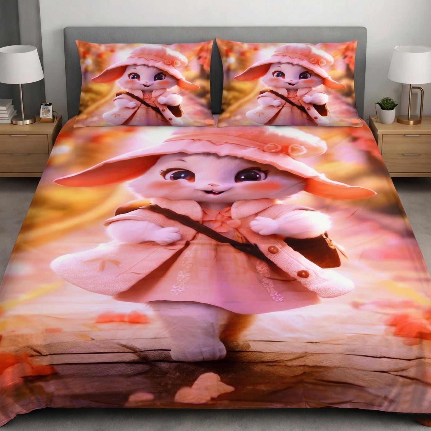 Parish Handlooms 7D Cotton Double Flat 200 TC Printed 1 Summer Bedsheet with 2 Pillow Covers