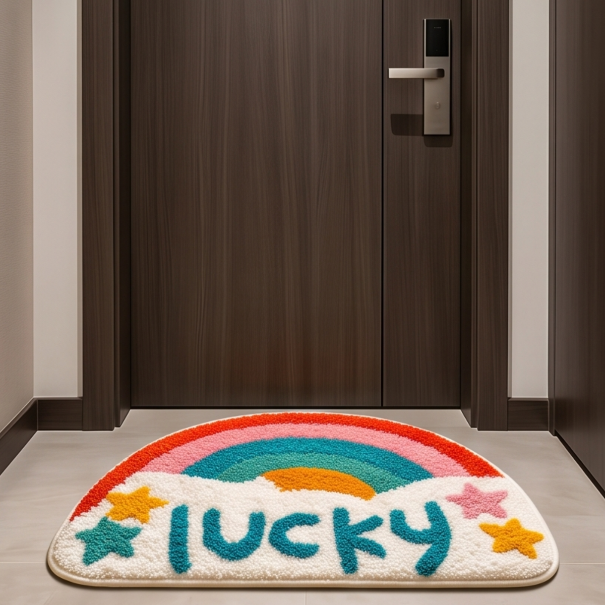 Parish Handlooms Cotton Lucky Text Design Door & Floor Mat