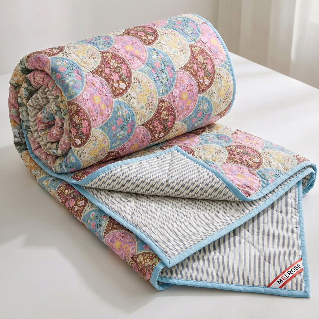 Parish Handlooms Floral Double Comforter for Mild Winter