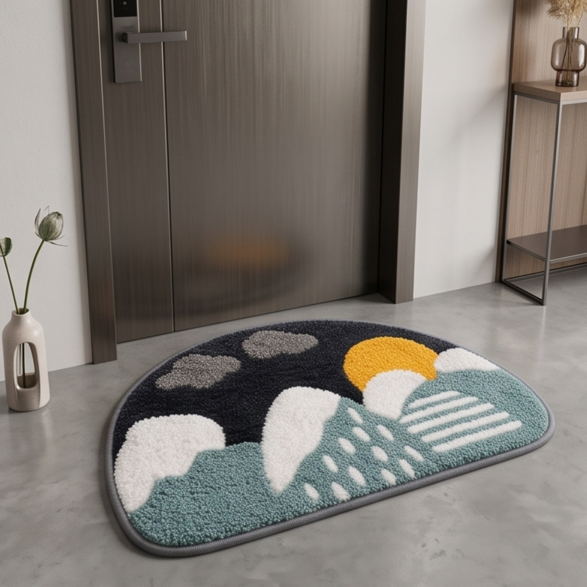 Parish Handlooms Cotton Cloud Design Door & Floor Mat