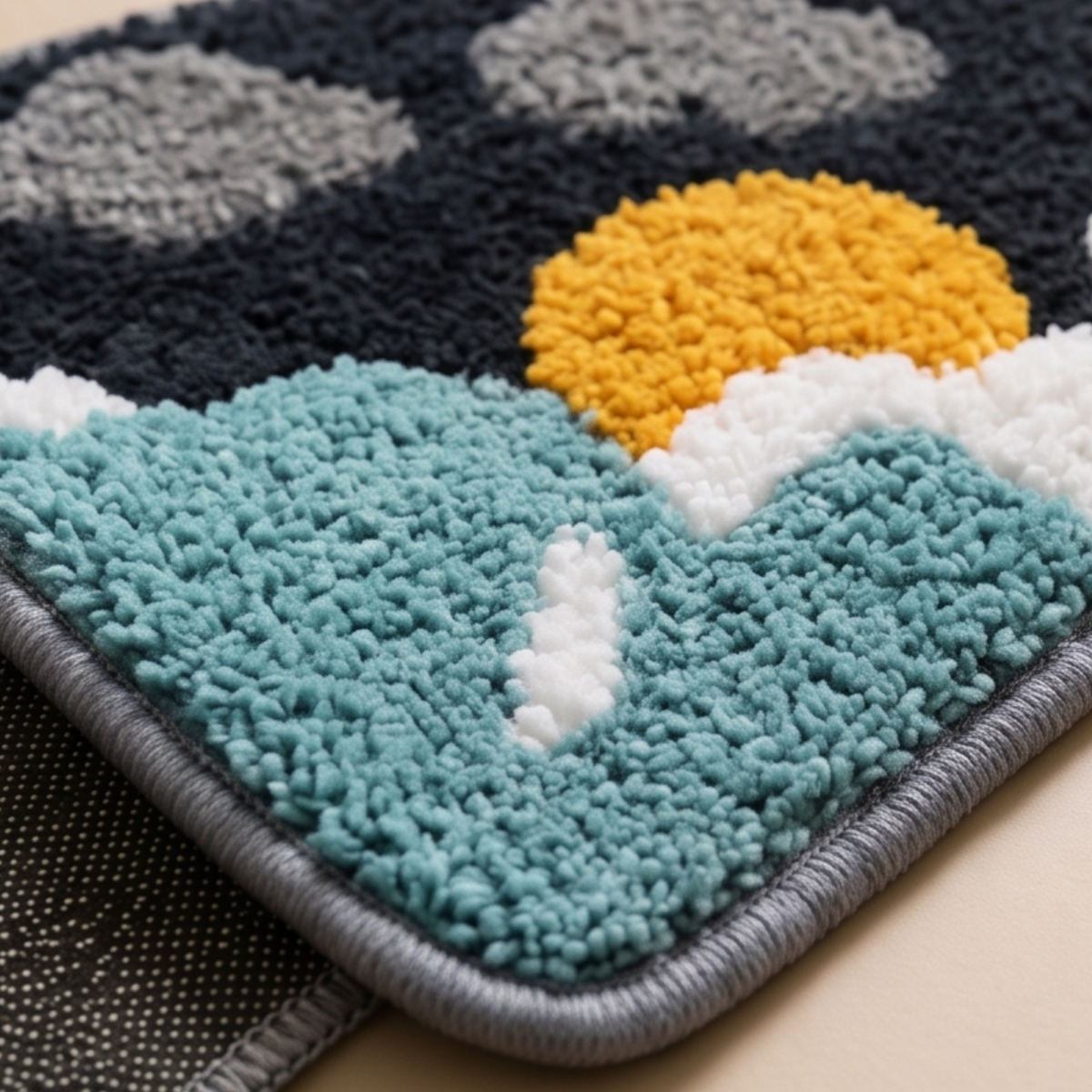 Parish Handlooms Cotton Cloud Design Door & Floor Mat
