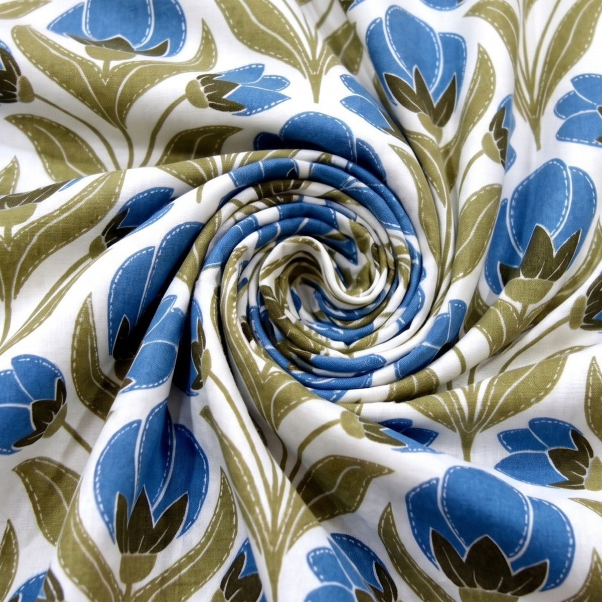 Parish Handlooms Cotton Double Flat 200 TC Floral 1 AC Bedsheet with 2 Pillow Covers