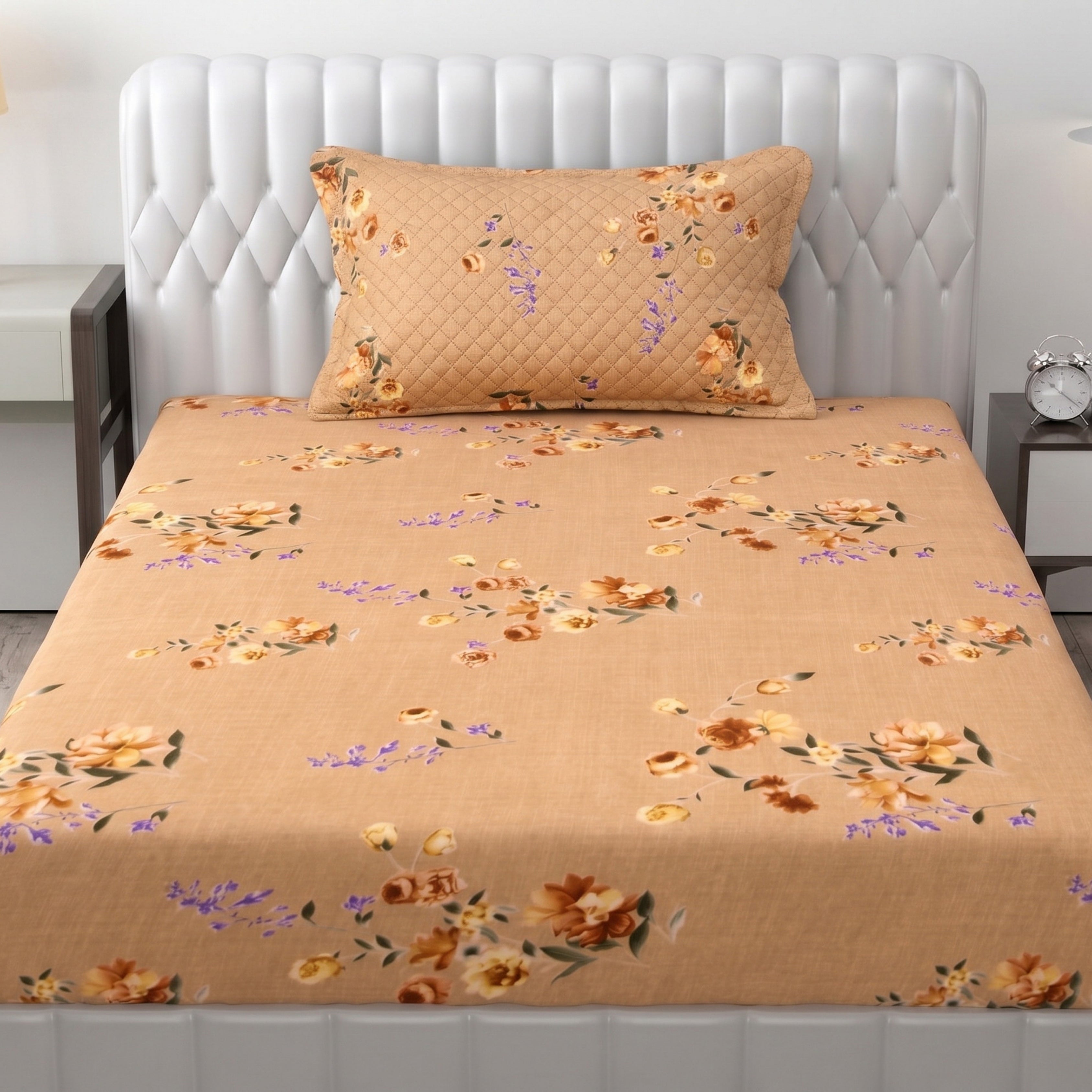 Parish Handlooms Cotton Single Flat 200 TC Printed 1 Summer Bedsheet