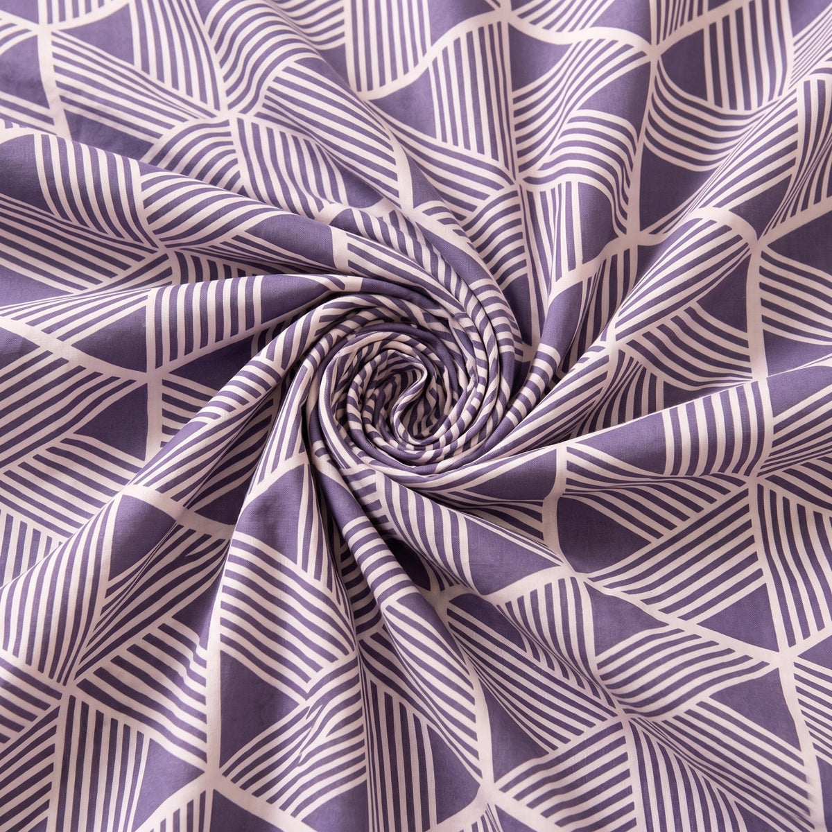 Parish Handlooms Cotton Double Flat 200 TC Geometric 1 Summer Bedsheet with 2 Pillow Covers