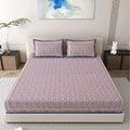Parish Handlooms Cotton Double Flat 200 TC Geometric AC Bedsheet with 2 Pillow Covers