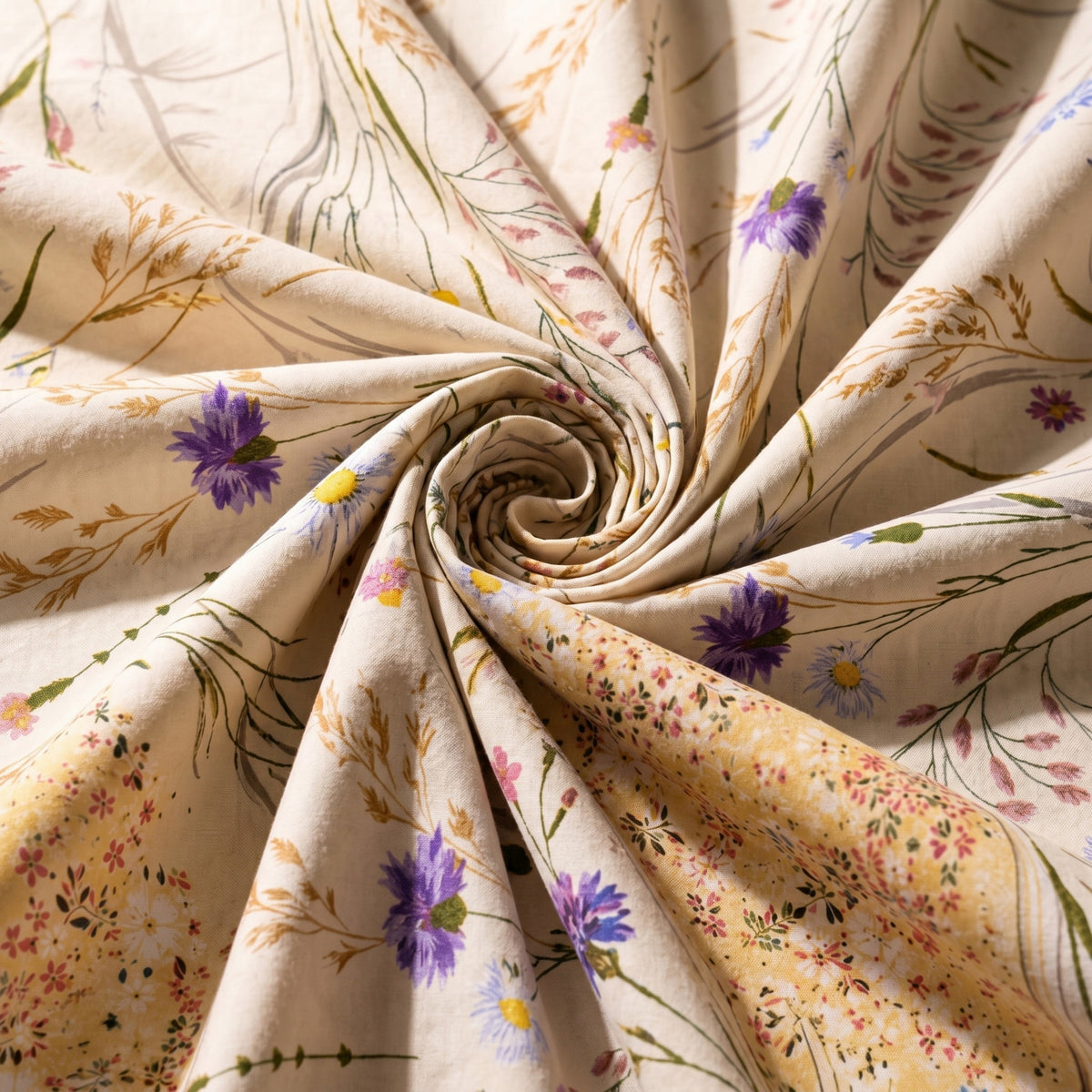 Parish Handlooms Cotton Single Flat 200 TC Floral 2 Summer Bedsheets with 2 Pillow Covers