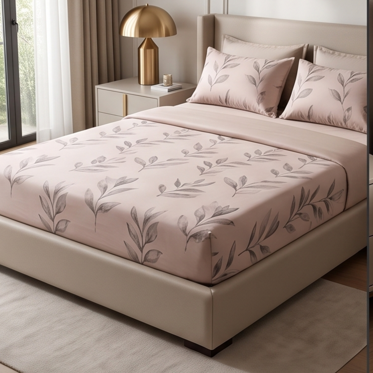 Parish Handlooms 100% Cotton Elastic Fitted 2 Double Bedsheets With Pillow Covers @ 1199