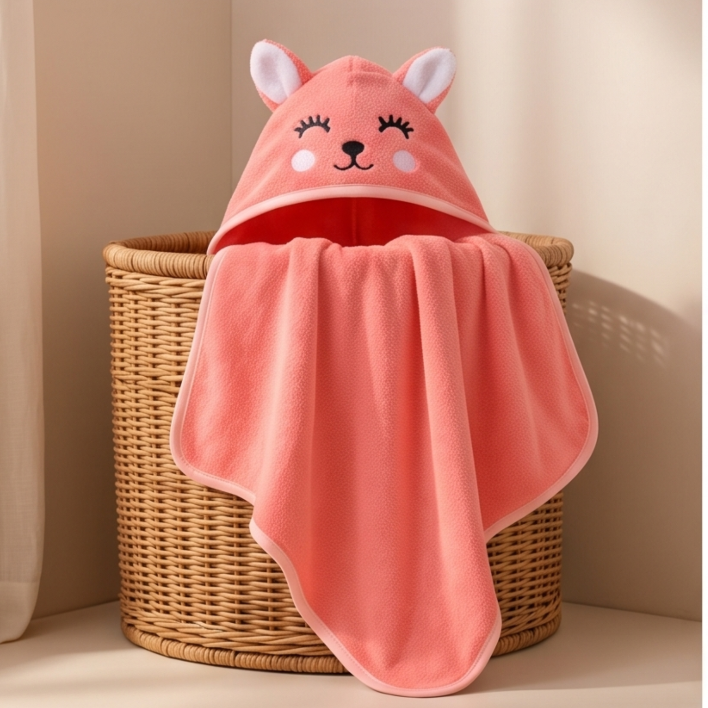 Parish Handlooms Ultra Soft Kids Hooded Towel Poncho (18–36 Months) | Quick Dry Bath & Beach Wear